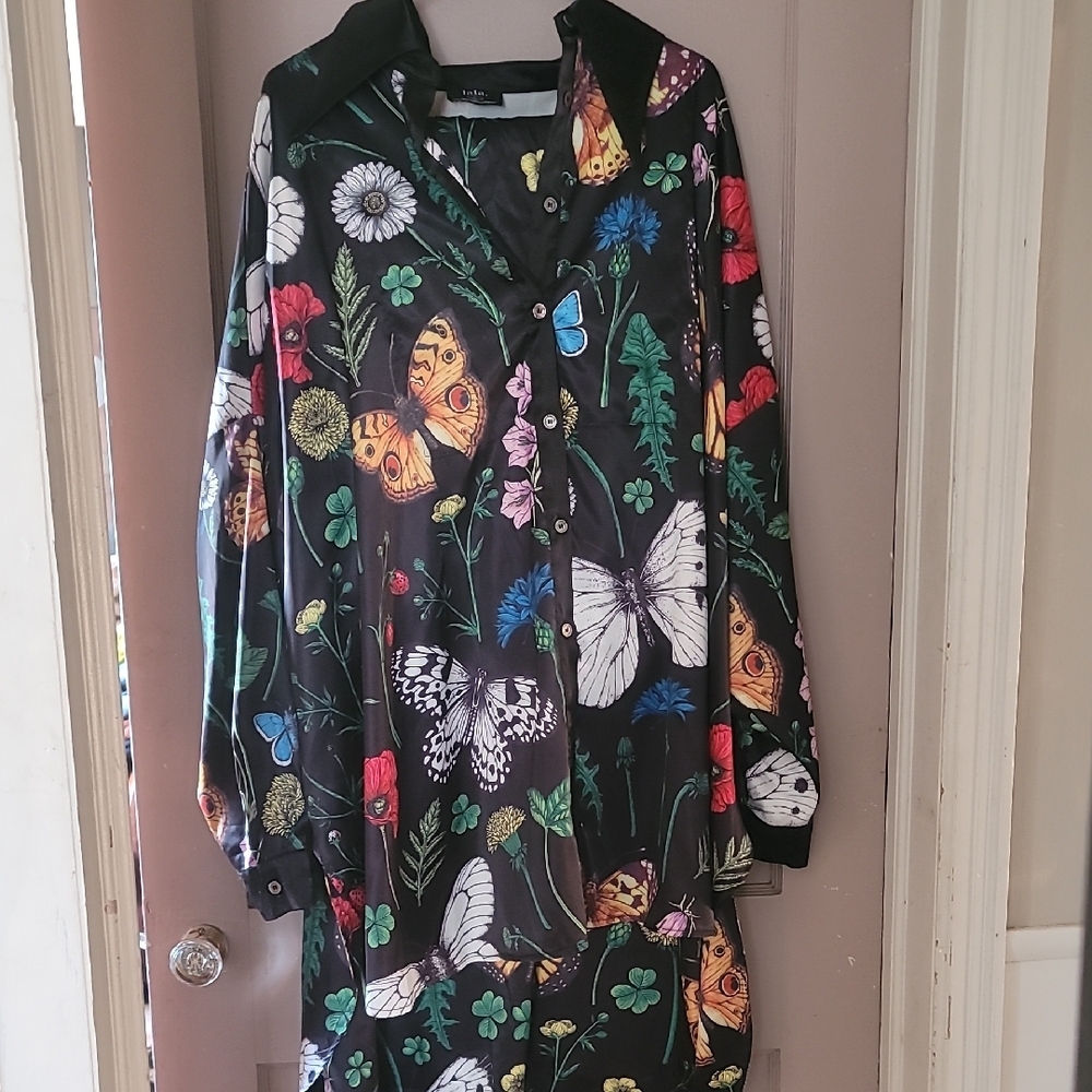Dressed in lala Floral Butterfly Print set